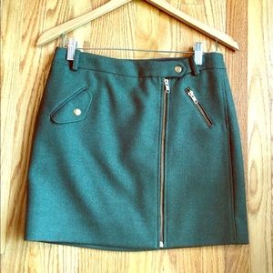 Never Worn JCrew Green Mini Skirt